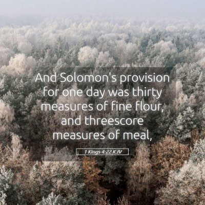 Picture 05 - 1 Kings 4:22 KJV - And Solomon's provision for one day was thirty - Bible Verse Picture