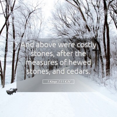 Picture 05 - 1 Kings 7:11 KJV - And above were costly stones, after the measures - Bible Verse Picture