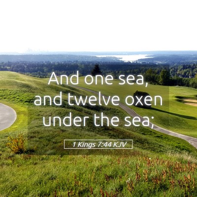 Picture 05 - 1 Kings 7:44 KJV - And one sea, and twelve oxen under the - Bible Verse Picture