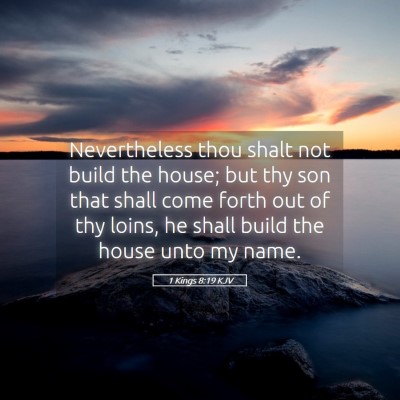 Picture 05 - 1 Kings 8:19 KJV - Nevertheless thou shalt not build the house; but - Bible Verse Picture