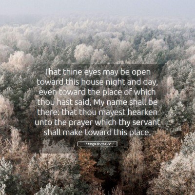Picture 05 - 1 Kings 8:29 KJV - That thine eyes may be open toward this house - Bible Verse Picture
