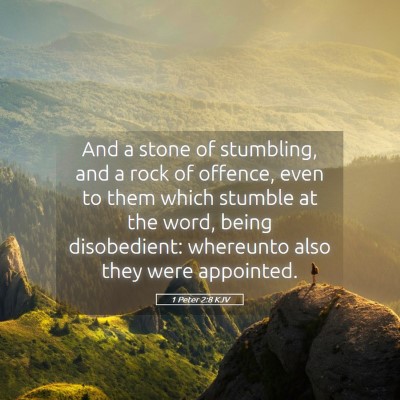 Picture 05 - 1 Peter 2:8 KJV - And a stone of stumbling, and a rock of offence, - Bible Verse Picture