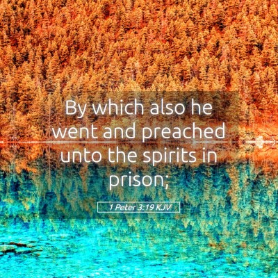 Picture 05 - 1 Peter 3:19 KJV - By which also he went and preached unto the - Bible Verse Picture