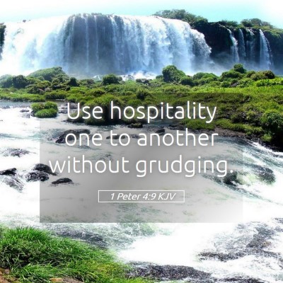 Picture 05 - 1 Peter 4:9 KJV - Use hospitality one to another without - Bible Verse Picture