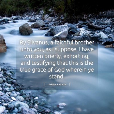 Picture 05 - 1 Peter 5:12 KJV - By Silvanus, a faithful brother unto you, as I - Bible Verse Picture