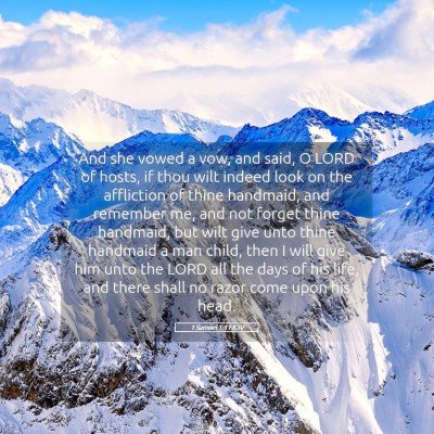 Picture 05 - 1 Samuel 1:11 KJV - And she vowed a vow, and said, O LORD of hosts, - Bible Verse Picture
