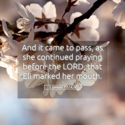 Picture 05 - 1 Samuel 1:12 KJV - And it came to pass, as she continued praying - Bible Verse Picture