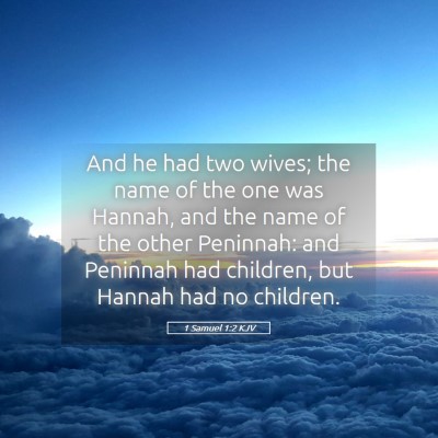 Picture 05 - 1 Samuel 1:2 KJV - And he had two wives; the name of the one was - Bible Verse Picture