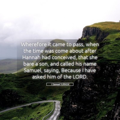 Picture 05 - 1 Samuel 1:20 KJV - Wherefore it came to pass, when the time was come - Bible Verse Picture