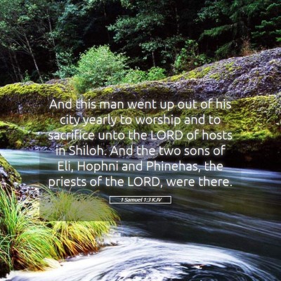 Picture 05 - 1 Samuel 1:3 KJV - And this man went up out of his city yearly to - Bible Verse Picture