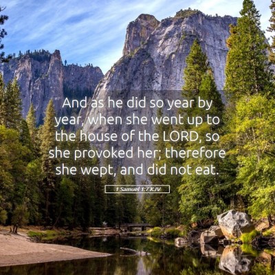 Picture 05 - 1 Samuel 1:7 KJV - And as he did so year by year, when she went up - Bible Verse Picture