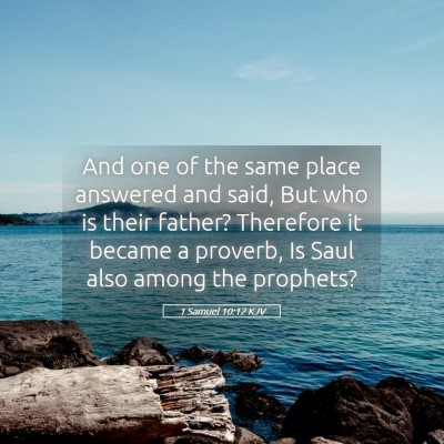 Picture 05 - 1 Samuel 10:12 KJV - And one of the same place answered and said, But - Bible Verse Picture