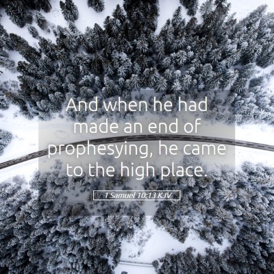 Picture 05 - 1 Samuel 10:13 KJV - And when he had made an end of prophesying, he - Bible Verse Picture