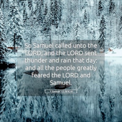 Picture 05 - 1 Samuel 12:18 KJV - So Samuel called unto the LORD; and the LORD sent - Bible Verse Picture