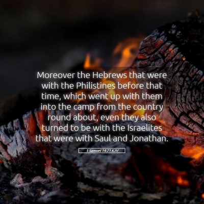 Picture 05 - 1 Samuel 14:21 KJV - Moreover the Hebrews that were with the - Bible Verse Picture