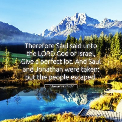 Picture 05 - 1 Samuel 14:41 KJV - Therefore Saul said unto the LORD God of Israel, - Bible Verse Picture