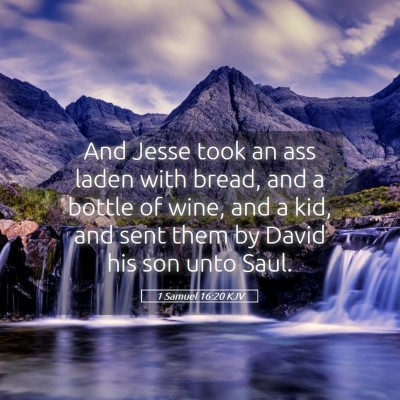 Picture 05 - 1 Samuel 16:20 KJV - And Jesse took an ass laden with bread, and a - Bible Verse Picture