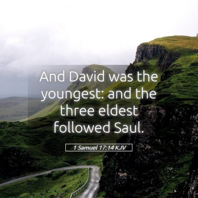 Picture 05 - 1 Samuel 17:14 KJV - And David was the youngest: and the three eldest - Bible Verse Picture