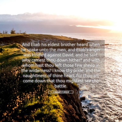 Picture 05 - 1 Samuel 17:28 KJV - And Eliab his eldest brother heard when he spake - Bible Verse Picture