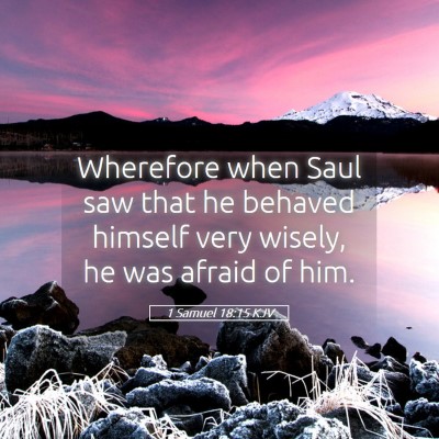 Picture 05 - 1 Samuel 18:15 KJV - Wherefore when Saul saw that he behaved himself - Bible Verse Picture