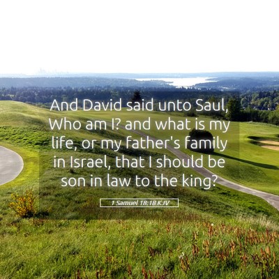 Picture 05 - 1 Samuel 18:18 KJV - And David said unto Saul, Who am I? and what is - Bible Verse Picture