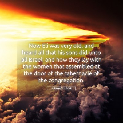 Picture 05 - 1 Samuel 2:22 KJV - Now Eli was very old, and heard all that his sons - Bible Verse Picture