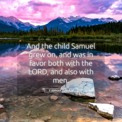 Picture 05 - 1 Samuel 2:26 KJV - And the child Samuel grew on, and was in favor - Bible Verse Picture