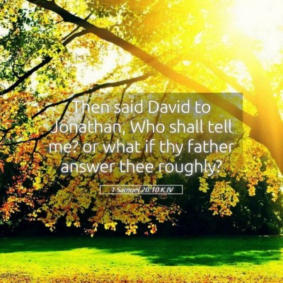 Picture 05 - 1 Samuel 20:10 KJV - Then said David to Jonathan, Who shall tell me? - Bible Verse Picture