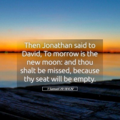 Picture 05 - 1 Samuel 20:18 KJV - Then Jonathan said to David, To morrow is the new - Bible Verse Picture