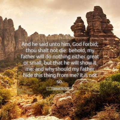 Picture 05 - 1 Samuel 20:2 KJV - And he said unto him, God forbid; thou shalt not - Bible Verse Picture