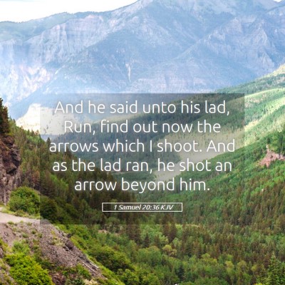 Picture 05 - 1 Samuel 20:36 KJV - And he said unto his lad, Run, find out now the - Bible Verse Picture