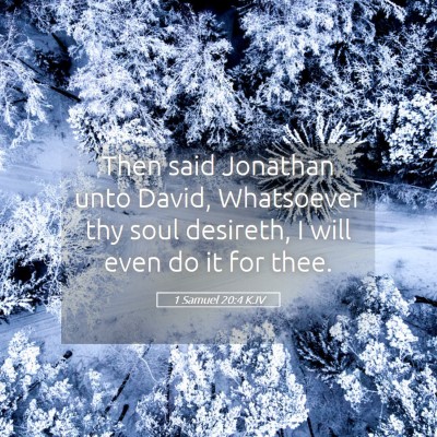 Picture 05 - 1 Samuel 20:4 KJV - Then said Jonathan unto David, Whatsoever thy - Bible Verse Picture