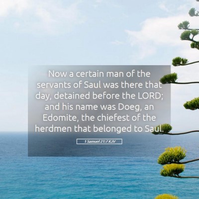 Picture 05 - 1 Samuel 21:7 KJV - Now a certain man of the servants of Saul was - Bible Verse Picture