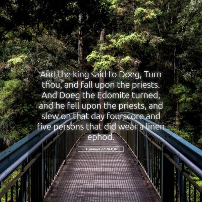 Picture 05 - 1 Samuel 22:18 KJV - And the king said to Doeg, Turn thou, and fall - Bible Verse Picture