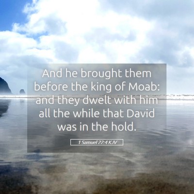Picture 05 - 1 Samuel 22:4 KJV - And he brought them before the king of Moab: and - Bible Verse Picture