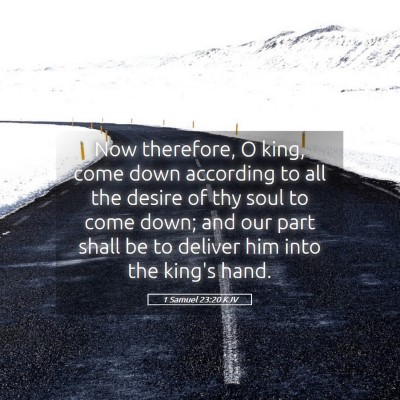 Picture 05 - 1 Samuel 23:20 KJV - Now therefore, O king, come down according to all - Bible Verse Picture