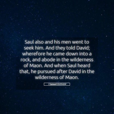 Picture 05 - 1 Samuel 23:25 KJV - Saul also and his men went to seek him. And they - Bible Verse Picture