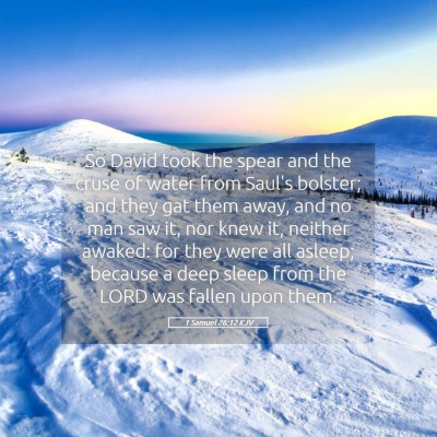 Picture 05 - 1 Samuel 26:12 KJV - So David took the spear and the cruse of water - Bible Verse Picture