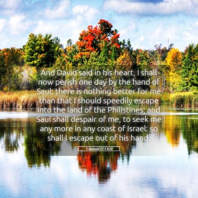 Picture 05 - 1 Samuel 27:1 KJV - And David said in his heart, I shall now perish - Bible Verse Picture