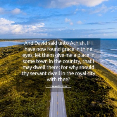 Picture 05 - 1 Samuel 27:5 KJV - And David said unto Achish, If I have now found - Bible Verse Picture