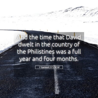 Picture 05 - 1 Samuel 27:7 KJV - And the time that David dwelt in the country of - Bible Verse Picture