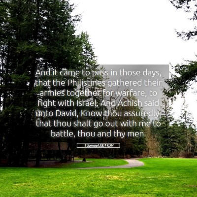 Picture 05 - 1 Samuel 28:1 KJV - And it came to pass in those days, that the - Bible Verse Picture