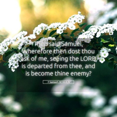 Picture 05 - 1 Samuel 28:16 KJV - Then said Samuel, Wherefore then dost thou ask of - Bible Verse Picture