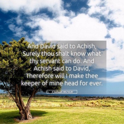 Picture 05 - 1 Samuel 28:2 KJV - And David said to Achish, Surely thou shalt know - Bible Verse Picture