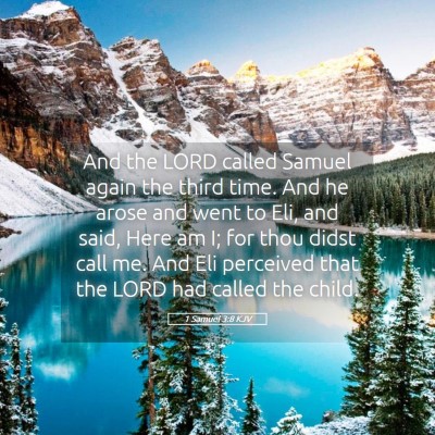 Picture 05 - 1 Samuel 3:8 KJV - And the LORD called Samuel again the third time. - Bible Verse Picture