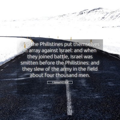 Picture 05 - 1 Samuel 4:2 KJV - And the Philistines put themselves in array - Bible Verse Picture