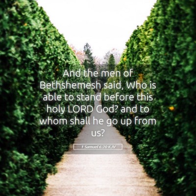 Picture 05 - 1 Samuel 6:20 KJV - And the men of Bethshemesh said, Who is able to - Bible Verse Picture