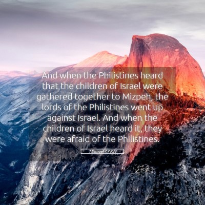 Picture 05 - 1 Samuel 7:7 KJV - And when the Philistines heard that the children - Bible Verse Picture