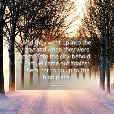 Picture 05 - 1 Samuel 9:14 KJV - And they went up into the city: and when they - Bible Verse Picture