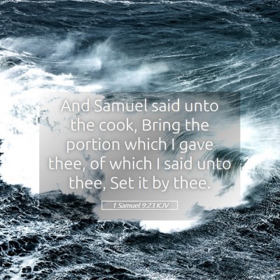 Picture 05 - 1 Samuel 9:23 KJV - And Samuel said unto the cook, Bring the portion - Bible Verse Picture